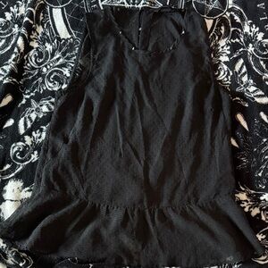 Corp goth sheer Black Sleeveless Top